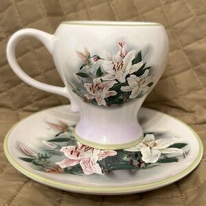 Hummingbird And Lilies Cup And Saucer Set by Lena Licl Teleflora
